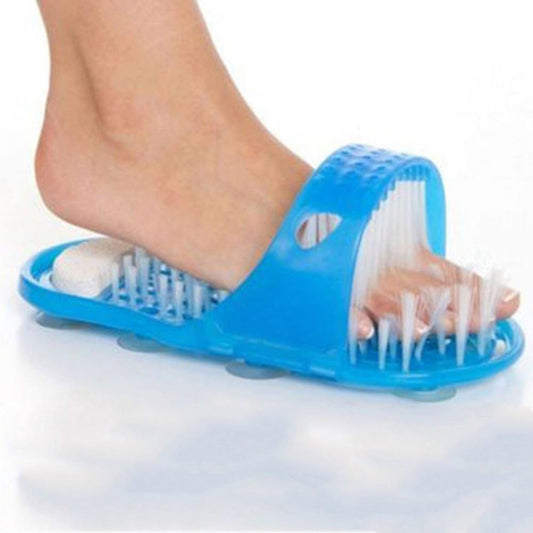 Conava Bathroom Foot Care Tool Feet Massager Clean Slipper with Scrubber Brush