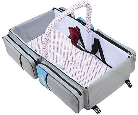 Conava Stylish Diaper Bag for Mothers Water Proof, With Foldable Bed, Heat Preserve Pockets - Baby Bag