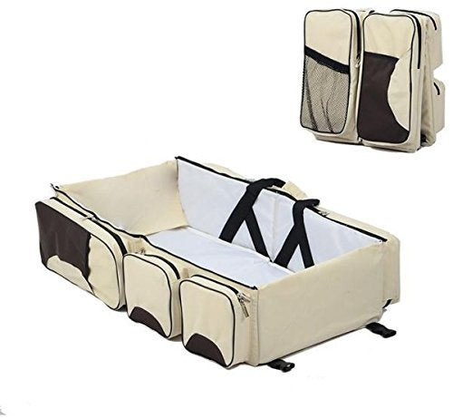 Conava Stylish Diaper Bag for Mothers Water Proof, With Foldable Bed, Heat Preserve Pockets - Baby Bag