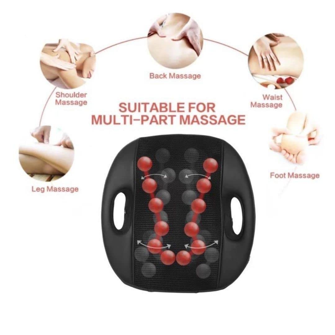 Conava Portable Massage For Back Pain Back Massager For Chair And Sofa 3D Back Massager 12 Ball Massager Deep Massage Cushion