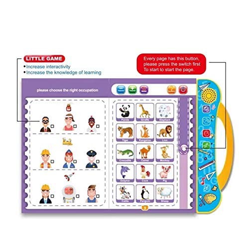 Activity Book on Farm, Wild, Aquatic Animals| Interactive Musical Electronic Sound Book|Gift for 1,2,3 Years Baby