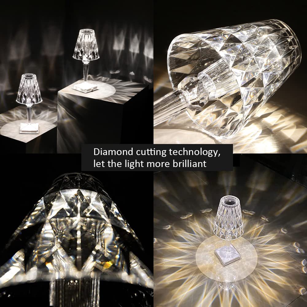 Rechargeable Crystal Diamond Touch 16 Colour Changing Lamp