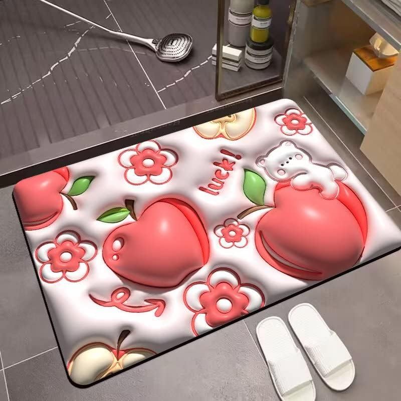 Anva 3D Style Super Absorbent Floor mat Bathroom Quick-Drying Door mat Toilet Non-Slip Door mat Rug Random Design