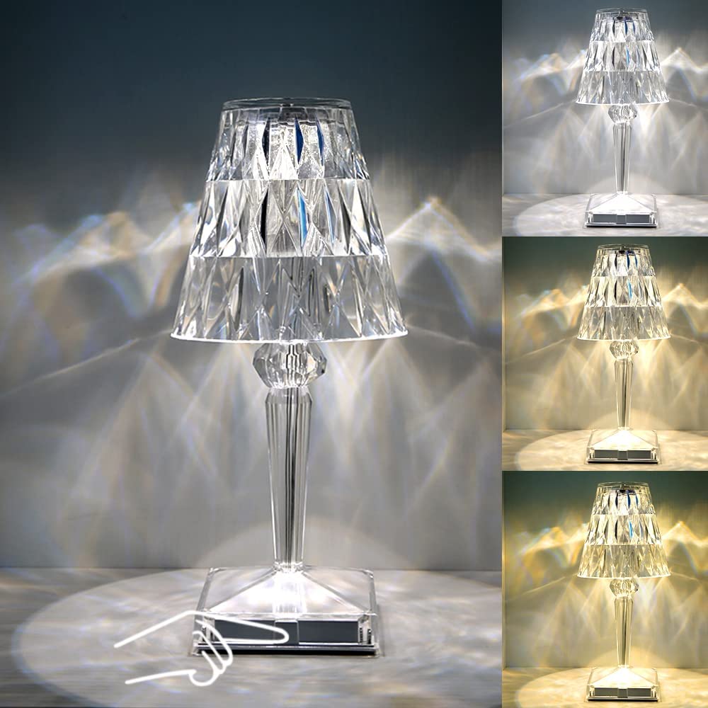 Rechargeable Crystal Diamond Touch 16 Colour Changing Lamp