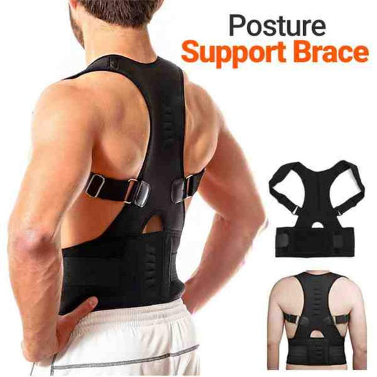 Conava Unisex Premium Posture Corrector for Lower & Upper Back Pain | Adjustable magnetic Posture correction belt