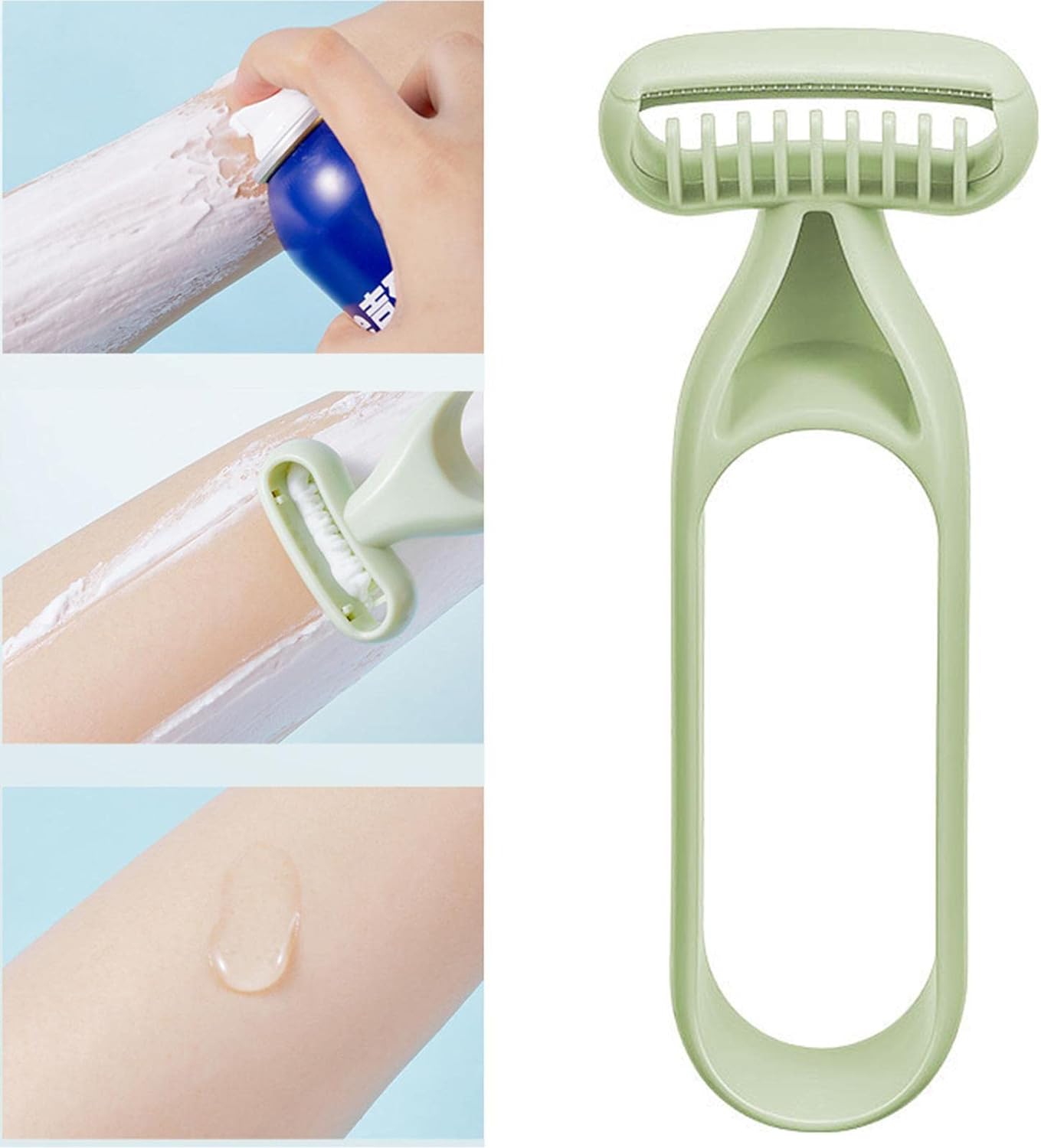 T Type Korean Anti-Slip Razor for Armpit Hair Steel Blade Trimming Razor for Everyday Travel, Neck, Face, Beard Grooming Razor