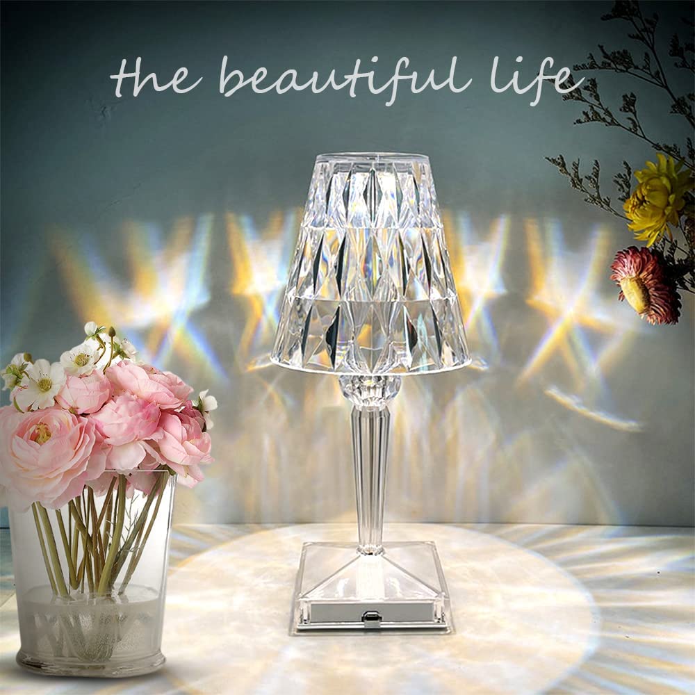 Rechargeable Crystal Diamond Touch 16 Colour Changing Lamp