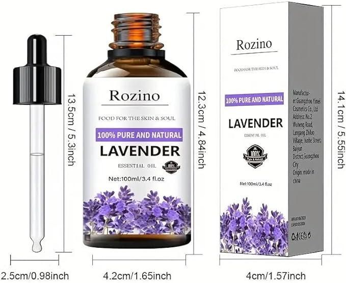 Rozino Pure & Natural Lavender Essential Oil 100 ML (Pack pf 1)