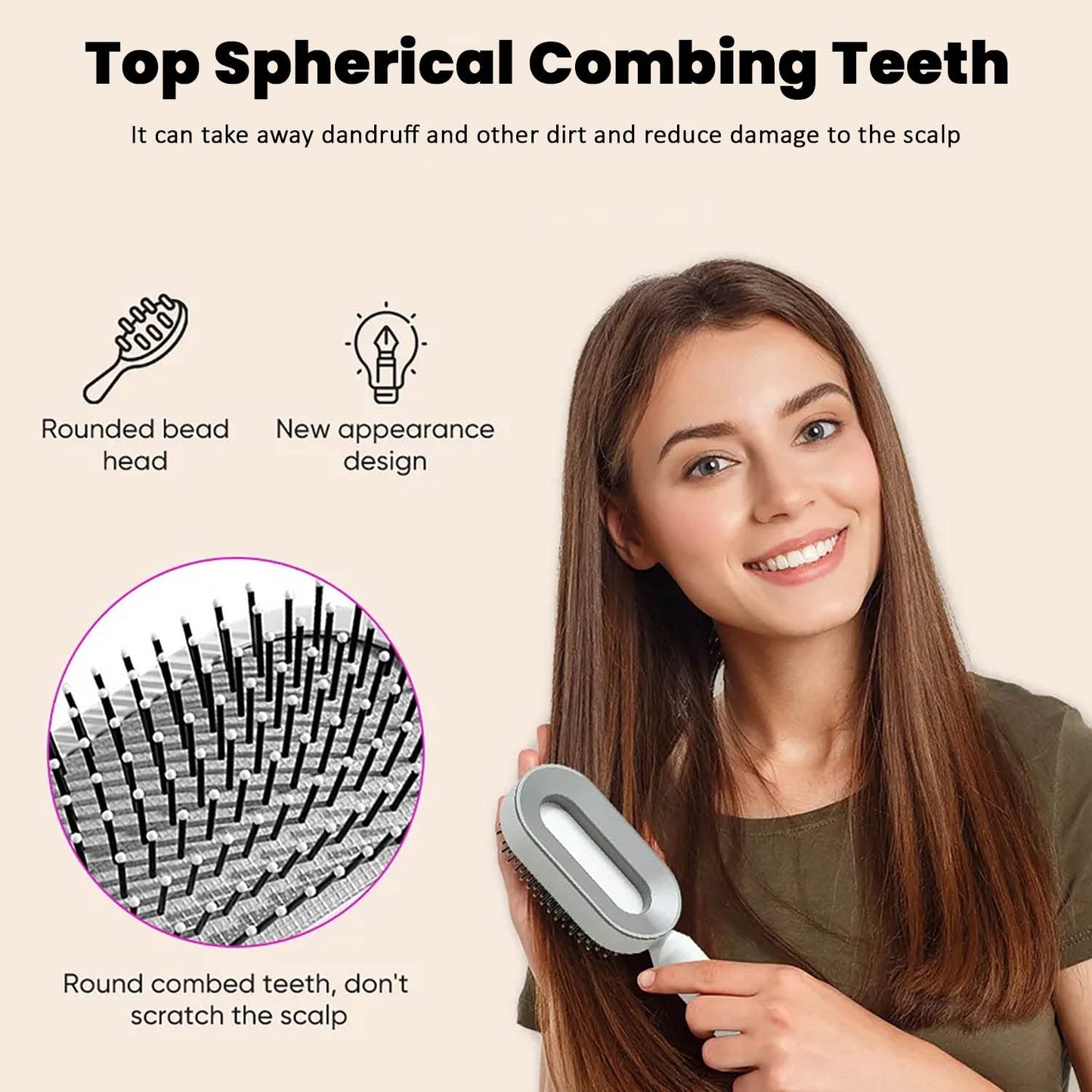 Conava Anti Static 3D Hair Cleaning Hair Brush