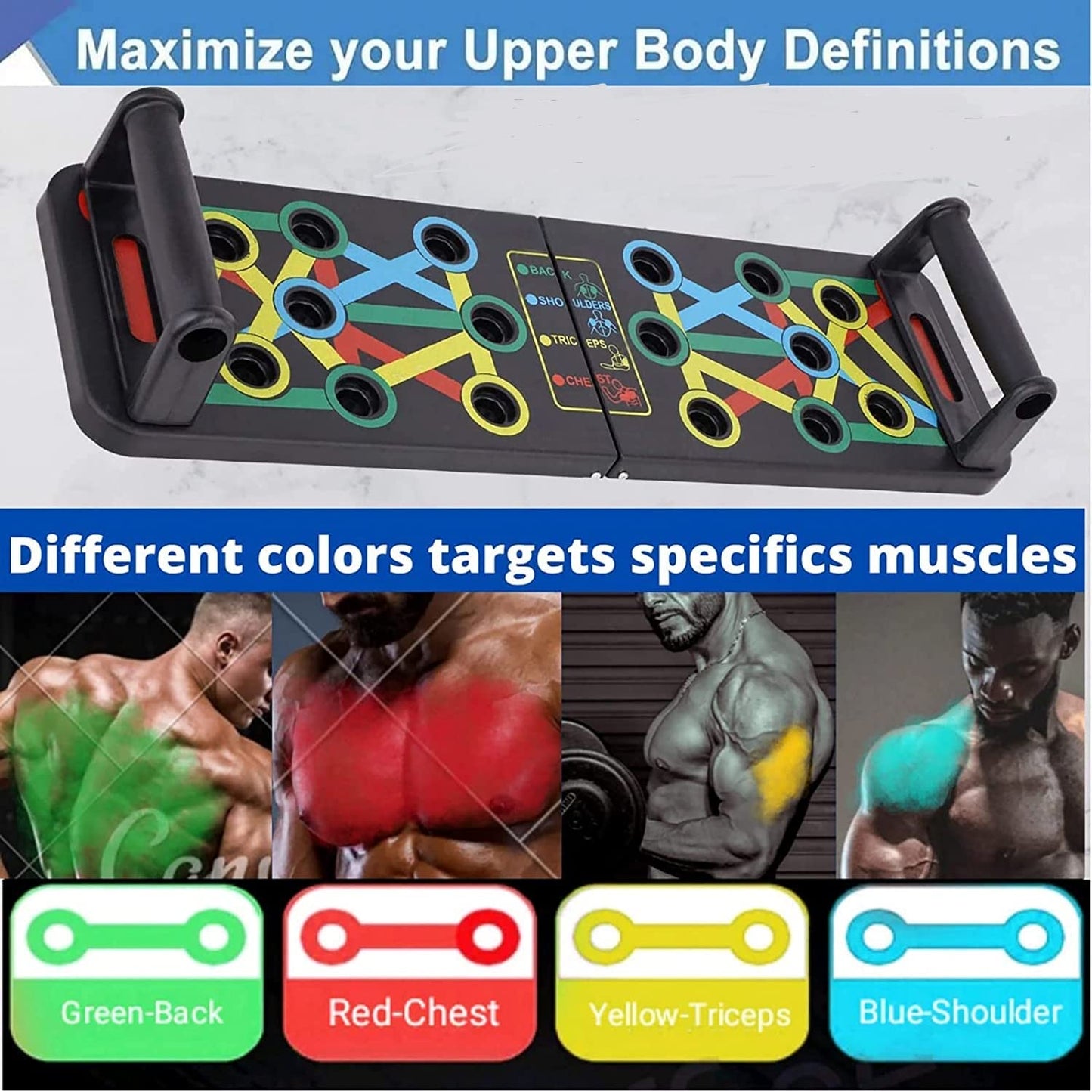 Home Workout Foldable Pushup Board for Men & Women Multifunction Flex Board for Chest, Muscle, Triceps, Shoulder