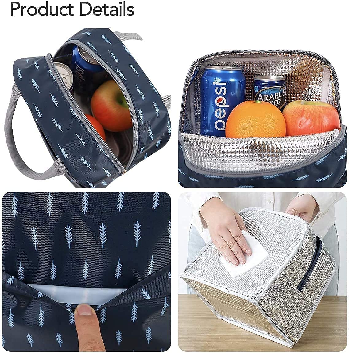 Conava Insulated Travel Lunch Tiffin Storage Bag Leakproof Hot Cold for Men Women Unisex