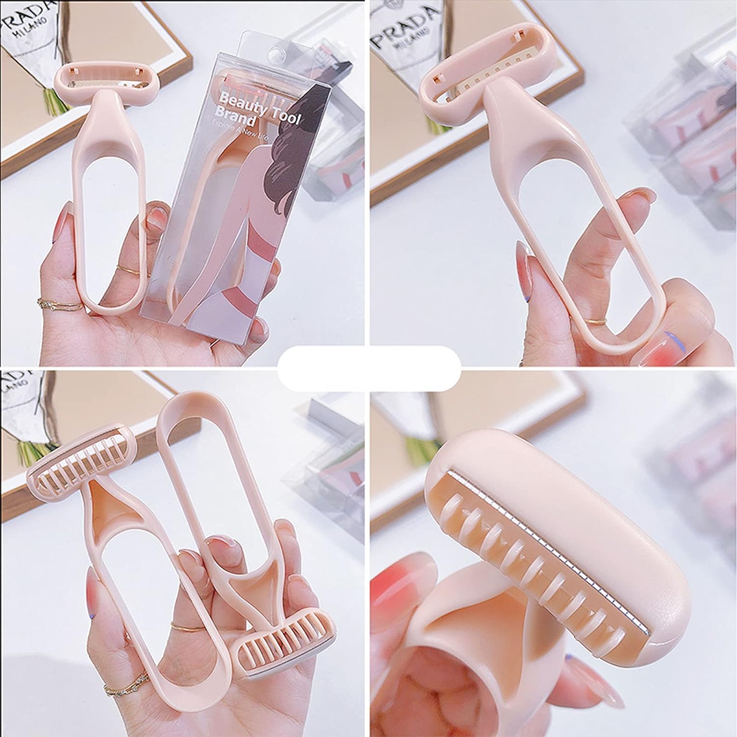 T Type Korean Anti-Slip Razor for Armpit Hair Steel Blade Trimming Razor for Everyday Travel, Neck, Face, Beard Grooming Razor
