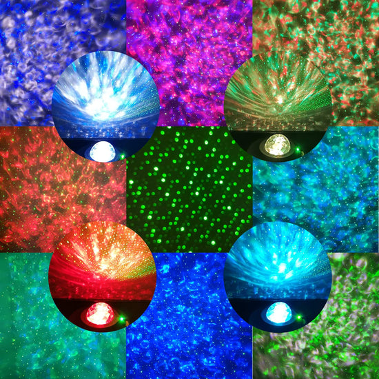 Galaxy Projector Light Ocean Wave Projector w/LED Nebula Cloud and Bluetooth Music Speaker