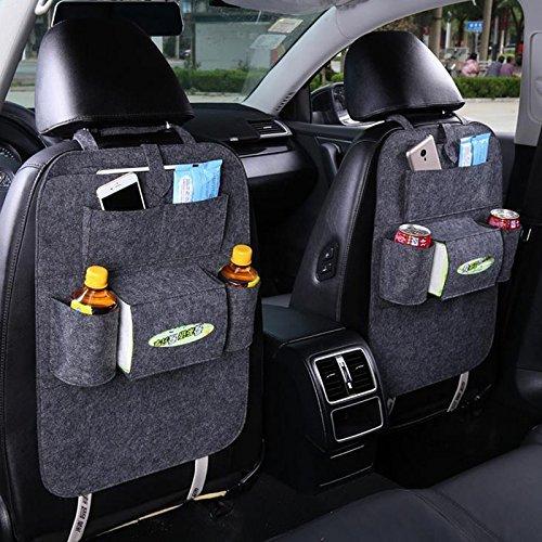 BeigeCar Back Seat Storage Organizer Trash Net Holder Multi-Pocket Travel Storage Hanger for Capacity Storage Pouch 1PC