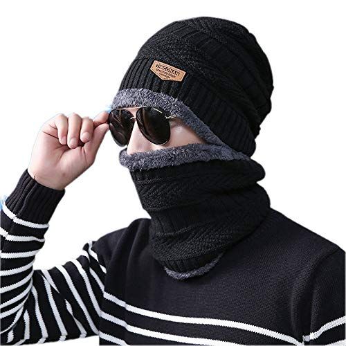 Woolen Cap with Neck Muffler/Neckwarmer Free Size (Multi Color)