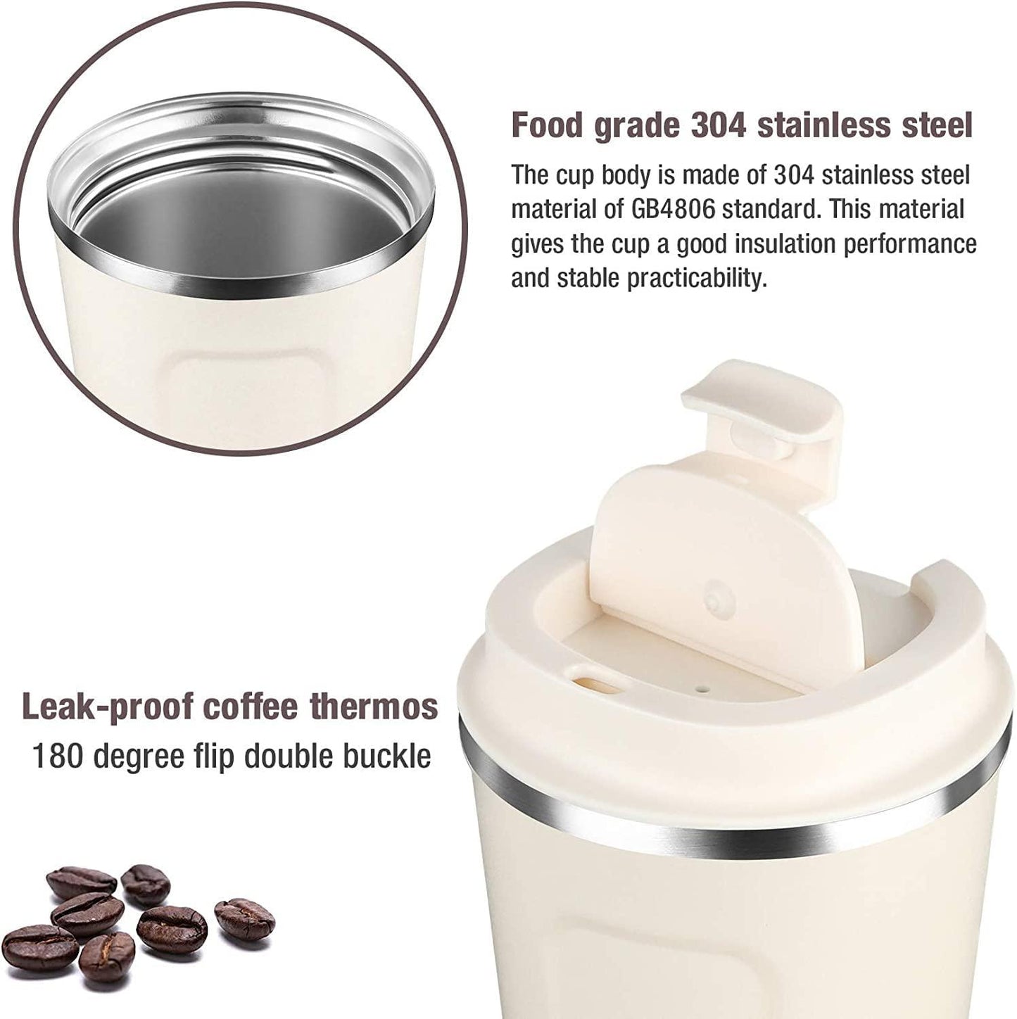 Stainless Steel Vacuum Insulated Coffee Mug Pack of 1